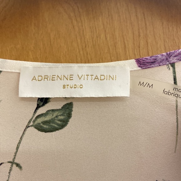 Adrienne Vittadini Studio white floral blouse size M‎ - Picture 8 of 11